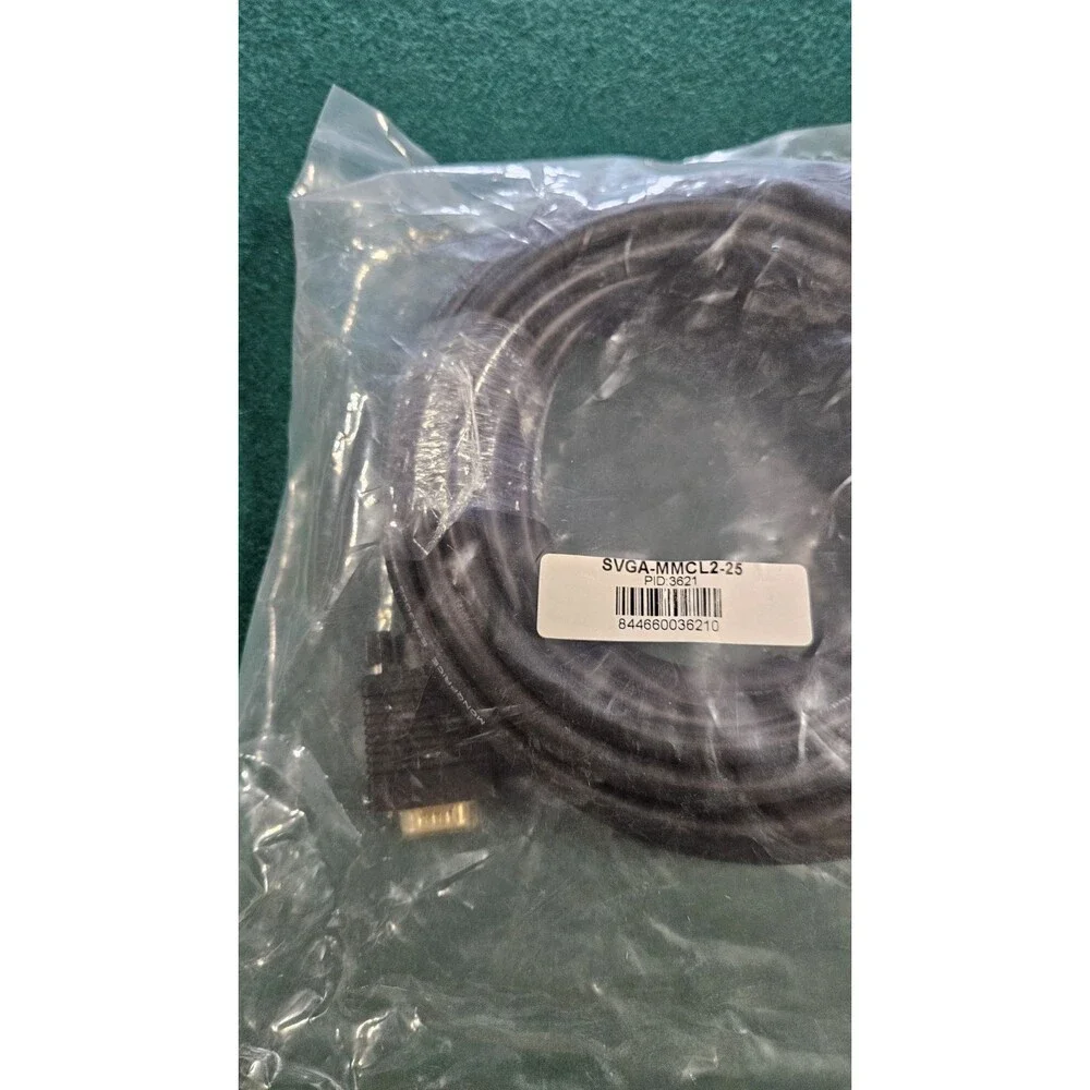 Monoprice 25ft 15-Pin Super VGA SVGA Male-Male CL2 Rated for In-Wall Cable
